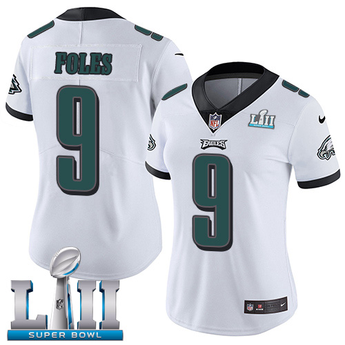Nike Eagles #9 Nick Foles White Super Bowl LII Women's Stitched NFL Vapor Untouchable Limited Jersey